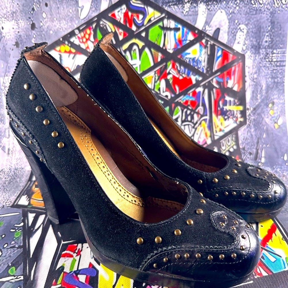 Sam Edelman Black Studded Heels